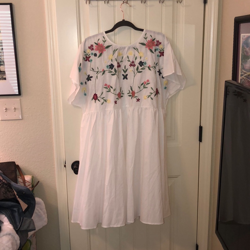 White floral dress